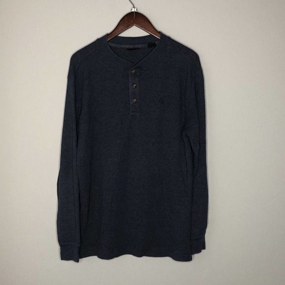 Men's Wolverine Walden Long Sleeve Henley Shirt Navy Size ? - Picture 1 of 6